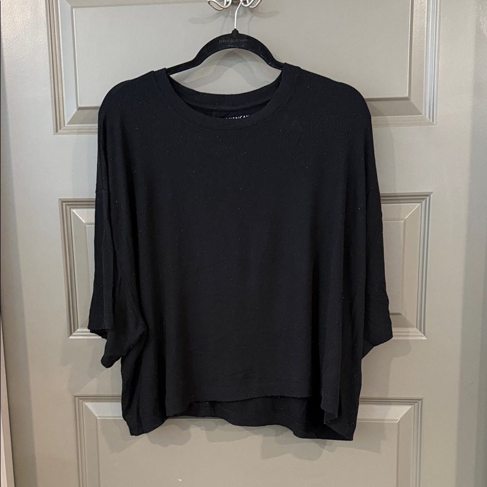 American Eagle Outfitters Black Short Sleeve Top